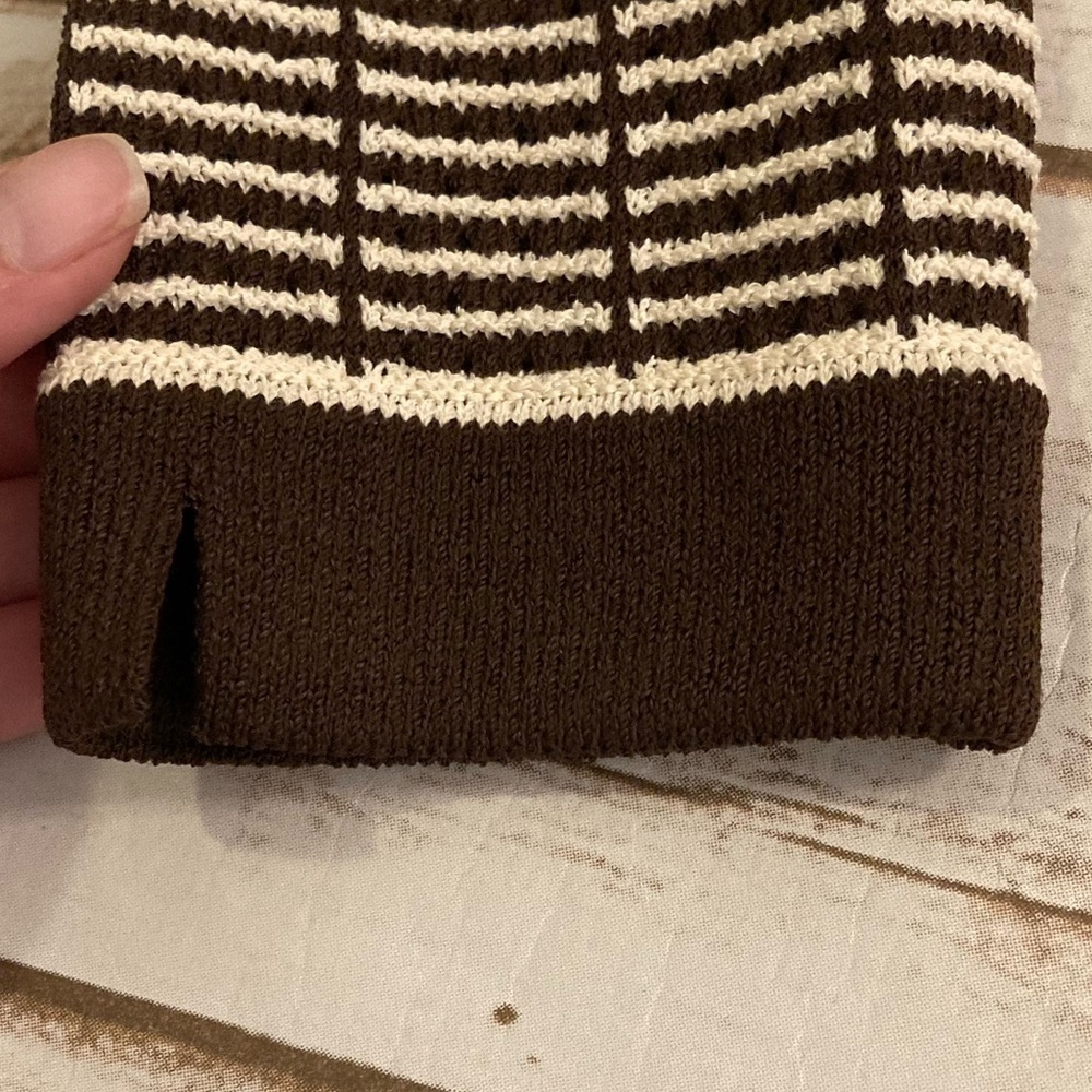 Women's Brown Knit Jacket & Pants Set - Classic Two-Piece - Picture 6 of 16